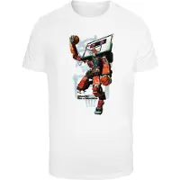 Mister tee T-Shirt 'Bball Robot' bleu / rouge cerise / noir / blanc