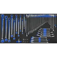 SW-Stahl Assortiment pour servante d'atelier, clés à vis et à cliquet, 57 pièces Z3011-5