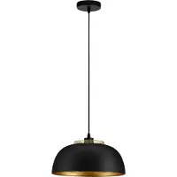 Nova Luce Suspension Sqube noir avec or