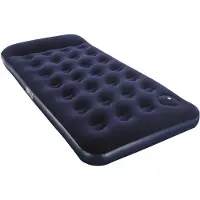 Bestway 67224 Twin Easy Inflate Flocked 188x99x28 Cm Individual Air Bed With Built-in Pump Bleu 188 x 99 x 28 cm