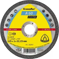 Klingspor Disque à tronçonner MP EXTRA A 60 EX D. 125 x 1 x 22,23 mm - Métal / Inox - 262937 -