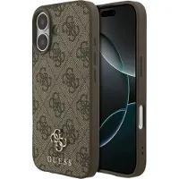 GUESS Coque 4G Metal Logo MagSafe Apple iPhone 17 - Marron