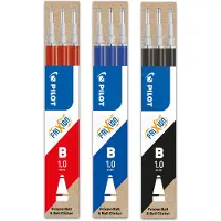 Pilot Pen Mines de rechange FRIXON, épaisseur de trait 0,6 mm, diff. couleurs, set de 3 (Noir, 0.60 mm, 3 pcs)