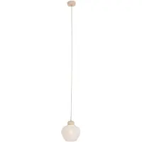 Anne Light & Home Suspension - crème - Travino - lin pierre - Ø 21cm - E27 - 4598CR - Anne Lighting