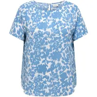 ONLY Carmakoma Chemisier 'CARVica' bleu roi / blanc