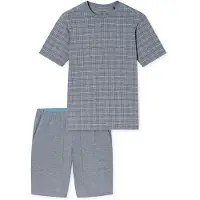Schiesser Pyjama court bleu fumé