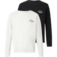 Jack & Jones Sweat-shirt 'JJBRANDON' bleu / gris clair / noir / blanc