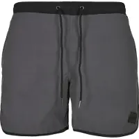 Urban Classics Shorts de bain gris foncé / noir