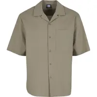 Urban Classics Relaxed Seersucker Short Sleeve Shirt Vert S Homme