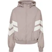 Urban Classics Veste mi-saison 'Crinkle Batwing' rose / blanc