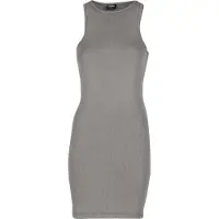 Urban Classics Robe courte de - Robe Côtelée Jersey Look Délavé - XS - M - pour Femme - gris - Taille XS