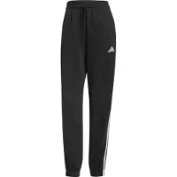 Adidas Pantalon 'ESSENTIALS 3-STRIPES FLEECE LOOSE' noir / blanc