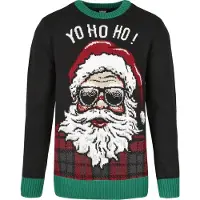 Urban Classics Pull-over 'HoHoHo' beige / vert / rouge / noir / blanc