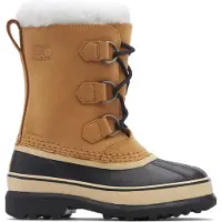 Sorel - Après-skis chauds et imperméables - Youth Caribou Wp Buff en Cuir - Taille Enfant 32 - Marron
