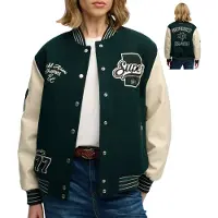 Superdry Veste mi-saison ivoire / vert foncé