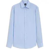 BOSS Chemise Slim Fit en twill de lin mélangé