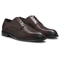 BOSS Chaussures derby en cuir à bout droit