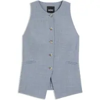 BOSS Gilet Slim Fit en laine vierge