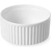 Super Merchant Ramequin blanc côtelé en porcelaine 12x6cm | 6 pièces