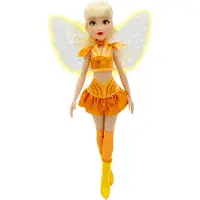 Winx club Winx, Poupée articulée avec ailes lumineuses, 26 cm, Modèle Stella, Pour les enfants dès 3 ans, WNX783