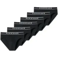 Schiesser Slip noir / blanc chiné