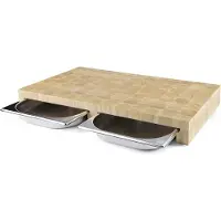 Lacor Planche À Découper 61,5 X 34 Cm Avec 2 Bacs Inox