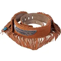 Levys Leathers 6,4Cm Franges Et Motifs Indien - Dgn 004