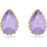 Swarovski Orbita Stud Earrings Drop cut Multicolor Gold top coat Gold Plated Cubic Zirconia