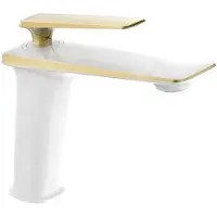 Mexen Mitigeur de lavabo Purus, blanc/or (745800-25)