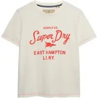 Superdry T-shirt 'Heritage Hamptons' crème / rouge orangé