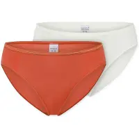 Schiesser Slip ' Modal Essentials ' orange / rouge rouille / blanc