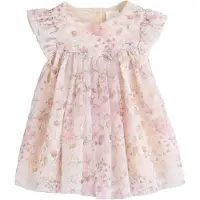 Next Robe vert / rose / rose pastel