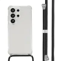 IMoshion Coque arrière Transparente avec cordon pour Samsung Galaxy S26 Ultra - Noir