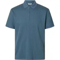 Selected À Fermeture Éclair Polo Homme Gris M
