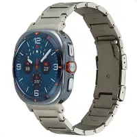 Accezz Bracelet en acier Titane mat Samsung Galaxy Watch Ultra 2 (2026) / Ultra (2024/2025) - Titanium