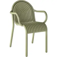 Tom Dixon Groove Chaise Extérieur Moss | With Arms