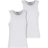 Urban Classics Débardeur de - Débardeurs Côtelés - Lot de 2 - S - XL - pour Homme - blanc - Taille S