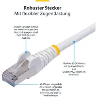 StarTech.com .com 2m White CAT8 Ethernet Cable, Snagless, S/FTP, 25G/40G