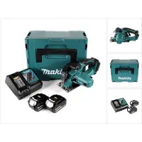 Makita DCS 552 RGJ 18 V sans fil scie circulaire manuelle pour métaux 136 mm en Makpac + 2x 6,0 Ah batterie et chargeur + lame de scie et lunettes de protection
