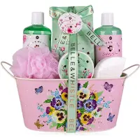 Accentra Badeset BELLE & WHISTLE in bedruckter Blechwanne, inkl. 300ml Duschgel, 300ml Schaumbad, 300g Badesa