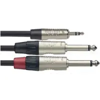 Stagg NYC Stereo Mini Jack to Dual Mono Jack Cable 2m/6ft NYC2/MPS2PR