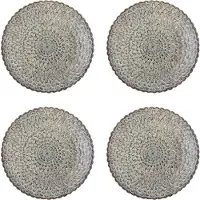 Ginza.se Assiettes Katrina grises, lot de 4 pièces