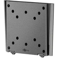 Goobay 74414 Basic Support TV mural Caravan FIXED (S), noir - Support pour téléviseur de 13 à 27 pouces (33 - 69 cm), max. 30 kg, design ultraplat avec seulement 15 mm de distance au mur
