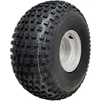 Wanda 22x11.00-8 Knobby ATV Tyre 4 Stud Steel Rim 4 Ply Trailer Quad Wheel 4 Inch PCD