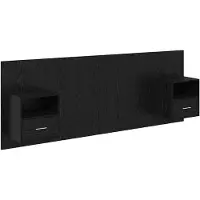 vidaXL Tête de lit avec armoire 3 pcs noir imitation chêne bois composite