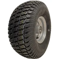 Parnells 15x6.00-6 Grass Lawnmower Wheel Wanda 4ply P332 Tyre Steel Rim 25mm Bearings