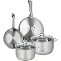 Elo Ensemble de 2 Poêles de cuisson 24 et 28 cm et 2 faitouts 20 et 24 cm Profi Brillant