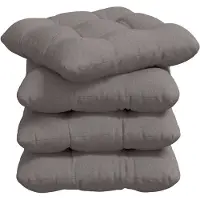 vidaXL Coussins de siège 4 pcs Taupe 40 x 40 x 12 cm tissu