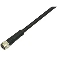 Bkl Electronic 2700000 Câble de raccordement capteurs/actionneurs M8 femelle, droit 2 m Po, Câble + prise électronique, Noir