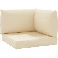 vidaXL Coussins de palette lot de 3 beige tissu oxford
